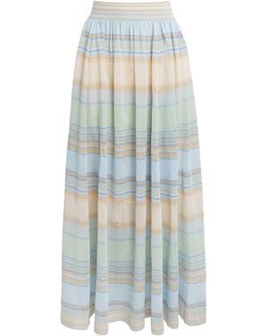 Zimmermann Indra Stripe Maxi Skirt - Blue