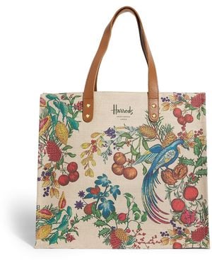 Harrods The Great Feast Jacquard Shopper Bag - Metallic