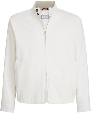 Brunello Cucinelli Cotton-Blend Water-Resistant Jacket - White