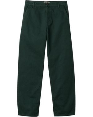 Miu Miu Cotton Gabardine Trousers - Green