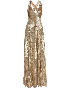 Jenny Packham Embellished Night Fever Gown - Metallic