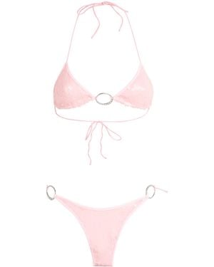 Oséree Sequin Triangle Bikini - Pink
