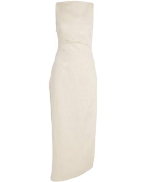 SIR. Linen Raquel Midi Dress - White