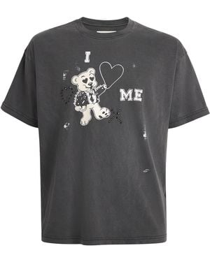 DOMREBEL Cotton I Love Me T-Shirt - Black