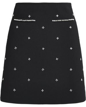 Sandro Rhinestone-Embellished Mini Skirt - Black