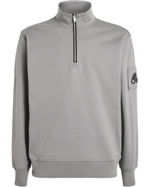 Moose Knuckles Hartsfield Quarter-Zip Sweatshirt - Grey