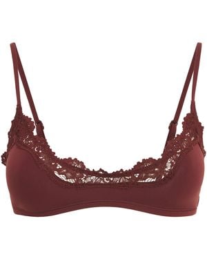 Skims Lace-Trim Fits Everybody Scoop-Neck Bralette - Purple