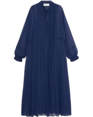 Marina Rinaldi Silk Midi Dress - Blue