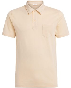 Sunspel Supima Cotton Riviera Polo Shirt - Natural