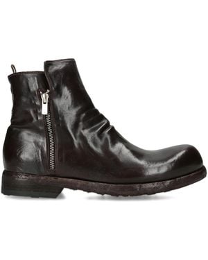Officine Creative Leather Bulla Ankle Boots - Black