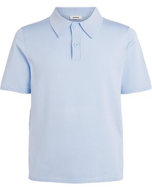 Sandro Knitted Polo Shirt - Blue