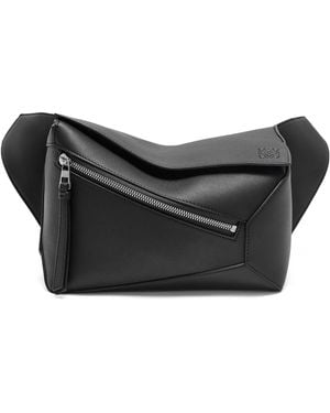 Loewe Leather Puzzle Belt Bag - Black
