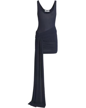 Alex Perry Scoop-Neck Wrap Mini Dress - Blue