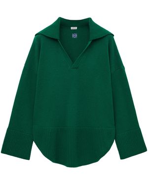 Loewe Cashmere Polo Jumper - Green