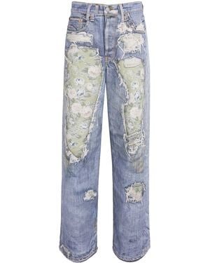 Acne Studios Trompe-L'Oeil Wide-Leg Jeans - Blue