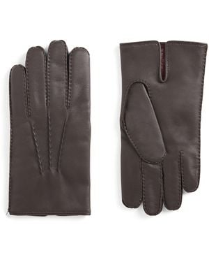 Dents Leather Cashmere-Lined Levens Gloves - Brown