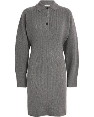 Aeron Wool Desert Polo Mini Dress - Grey