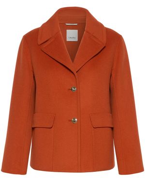 Max Mara Virgin Wool Single-Breasted Jacket - Orange