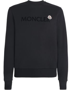 Moncler Cotton Logo Sweatshirt - Black