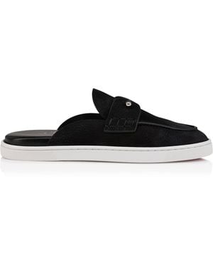Christian Louboutin Chanme Donna Flat Leather Mules - Black