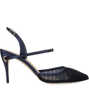 Jennifer Chamandi Vittorio Slingback Pumps 85 - Blue