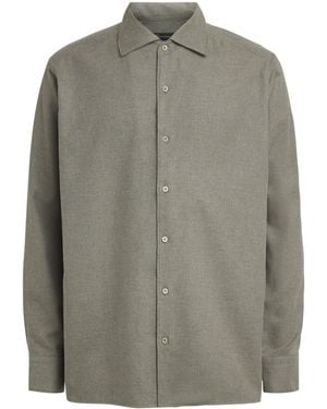 Colombo Cotton Twill Shirt - Gray