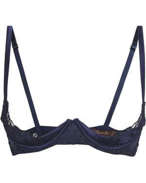Coco De Mer Arella Quarter-Cup Bra - Blue