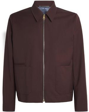 Paul Smith Wool Lightweight Jacket - Brown