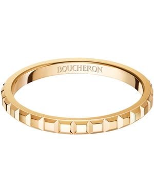 Boucheron Mini Clou De Paris Wedding Ring - Brown