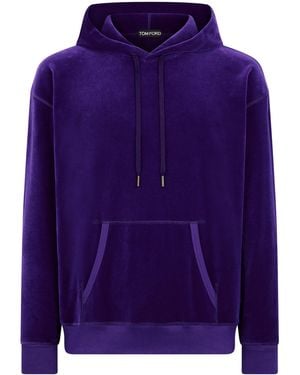 Tom Ford Velour Hoodie - Purple