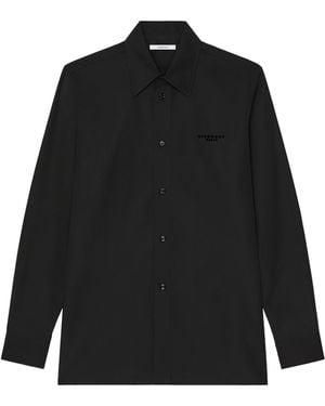 Givenchy Cotton Poplin Logo Shirt - Black