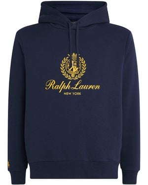 Polo Ralph Lauren Cotton-Blend Polo Crest Hoodie - Blue
