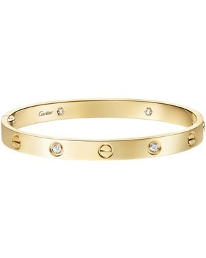 Cartier And Diamond Love Bangle - Natural