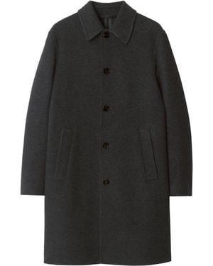 Burberry Wool Mid-Length Car Coat - Black