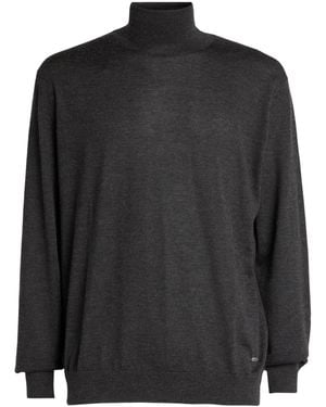 Brioni Cashmere-Silk Rollneck Sweater - Black