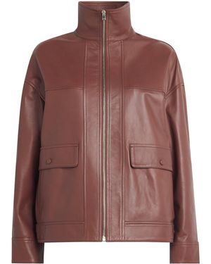 Yves Salomon Lambskin Zip-Up Jacket - Brown