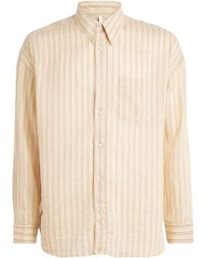sunflower Cotton-Blend Stripe Stable Shirt - Natural