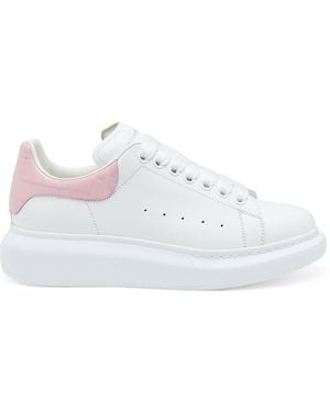 McQueen Leather Oversized Trainers - White
