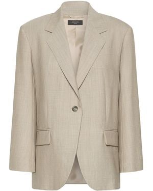 Weekend by Maxmara Virgin Wool Blazer - Natural