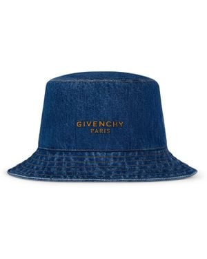 Givenchy Denim Logo Bucket Hat - Blue