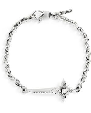 Emanuele Bicocchi Sterling Pugnale Cross Bracelet - Metallic