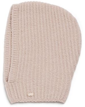 Agnona Cashmere Ribbed Balaclava - White