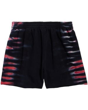 Balenciaga Tie-Dye Jersey Bermuda Shorts - Black