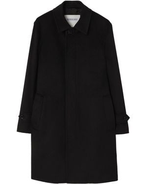 Burberry Cashmere Mid-Length Car Coat - Black