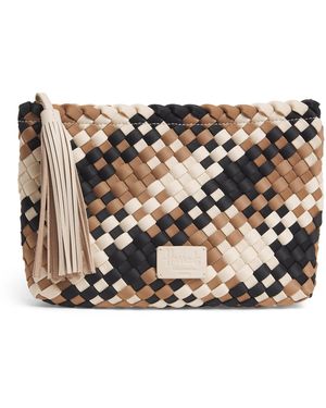 Harrods Neoprene Woven Pouch - White