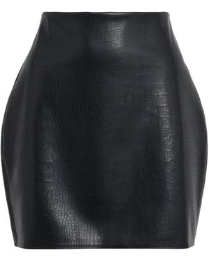 Wolford Croc-Effect Faux-Leather Mini Skirt - Black