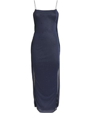 Jacquemus Knitted Plumetis Maxi Dress - Blue