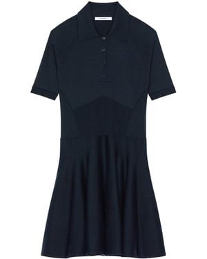 Givenchy Knitted Mini Polo Dress - Blue