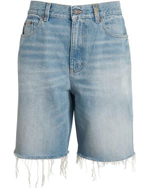 Chloé High-Rise Denim Shorts - Blue