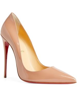Christian Louboutin So Kate Patent Court Shoes 120 - Natural